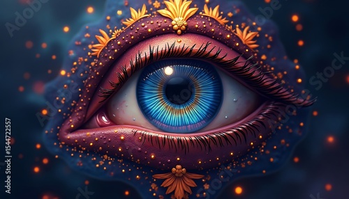 Surreal Blue Eye Artwork