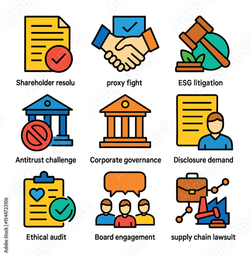 Corporate Law Icons
