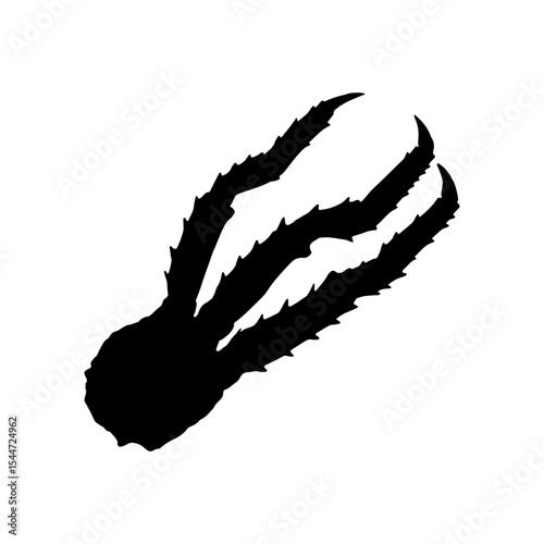 King crab legs silhouette vector flat illustration design.