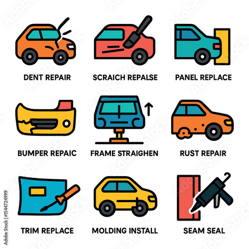 Bodywork Service Icons