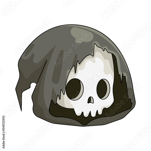 Illustration of Child in Ghoul Costume