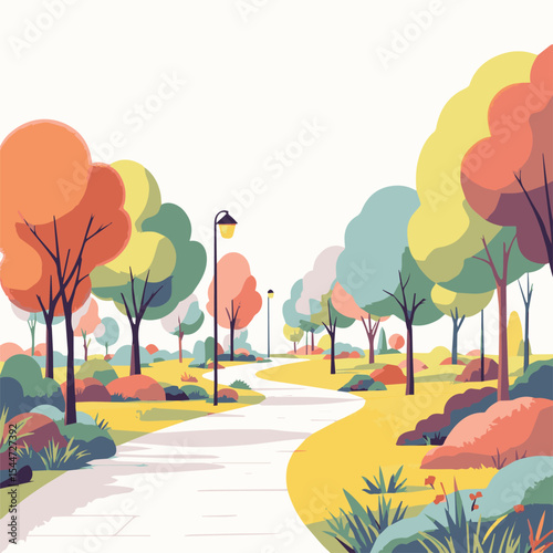 autumn landscape with trees