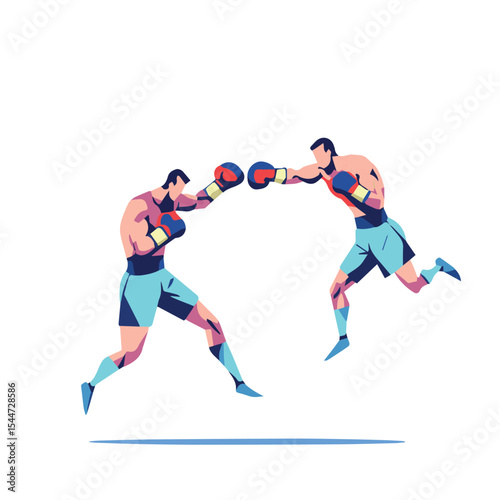 Punching Scene Between Two Boxers