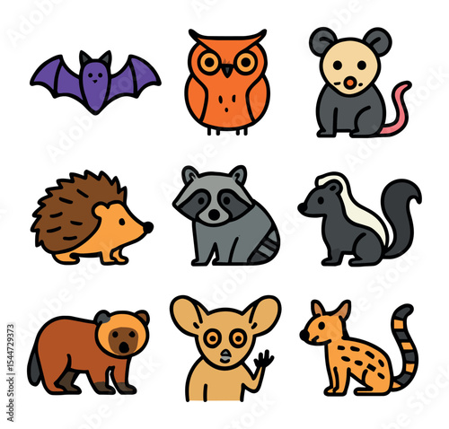 Nocturnal Animals Grid