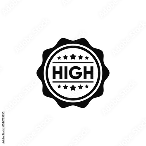 High Symbol Icon Vector