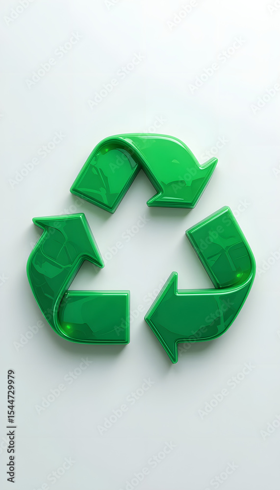 Fototapeta premium 3D recycling symbol.