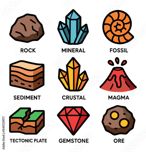 Geology Icon Grid