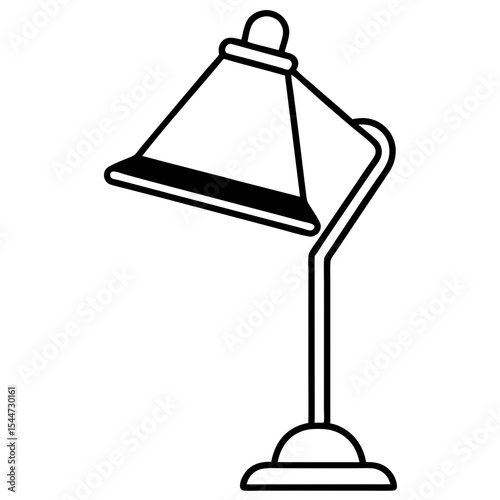 Minimal Table Lamp Icon — Lit with Soft Shadow