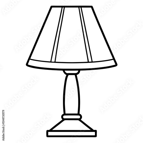 Minimal Table Lamp Icon — Lit with Soft Shadow