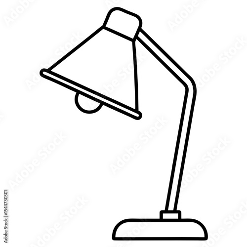 Minimal Table Lamp Icon — Lit with Soft Shadow