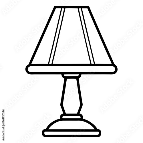 Minimal Table Lamp Icon — Lit with Soft Shadow