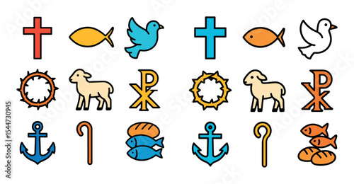 Christian Symbols Icons