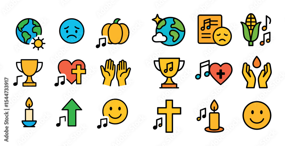 Fototapeta premium Hymn Icon Grid