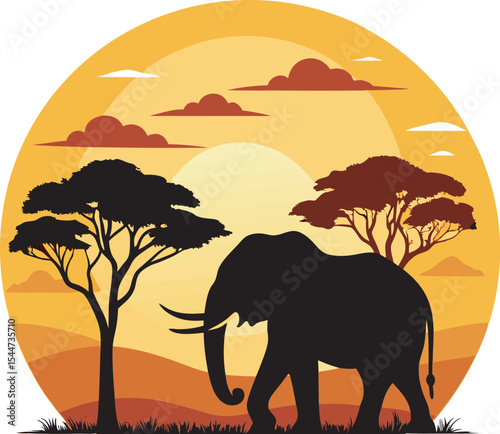 This collection of black and white images depicts various illustrations of elephants, some in profile, others with detailed textures, and some appearing to be part of a larger design or pattern.