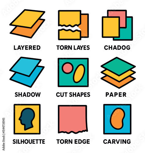 Paper Cutout Icons