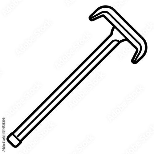 Allen Key Tool Line Art Icon