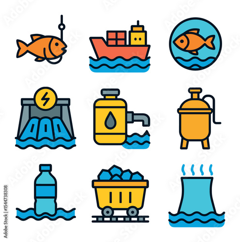 Water Industries Icons