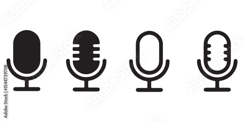 Microphone Icon Set for Audio and Podcasting- mic, mike, microphone, mic icon, microphone icon, mike icon.