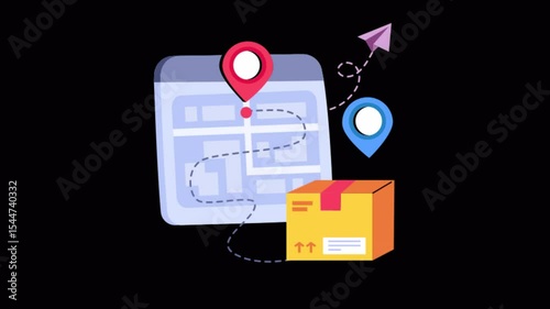 Web Tracking  2D Flat Animations on Transparent background
