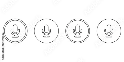 Microphone Icon Set for Audio and Podcasting- mic, mike, microphone, mic icon, microphone icon, mike icon.