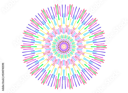 An Abstract firework fragments scatter freely, adding chaotic beauty and visual excitement to modern design aesthetics.