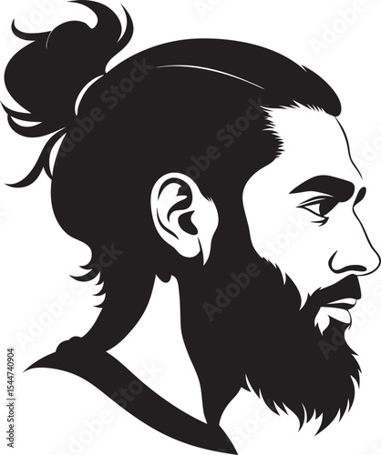 Collection of Stylish Bearded Man Portraits Featuring Modern Haircuts, Facial Hair, and Vintage Hat Fashion in Black and White Art