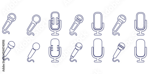 Microphone Icon Set for Audio and Podcasting- mic, mike, microphone, mic icon, microphone icon, mike icon.