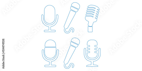 Microphone Icon Set for Audio and Podcasting- mic, mike, microphone, mic icon, microphone icon, mike icon.