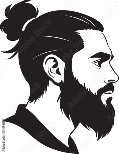 Collection of Stylish Bearded Man Portraits Featuring Modern Haircuts, Facial Hair, and Vintage Hat Fashion in Black and White Art