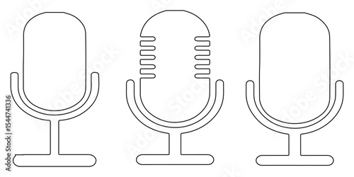 Microphone Icon Set for Audio and Podcasting- mic, mike, microphone, mic icon, microphone icon, mike icon.