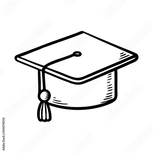 A simple illustration of a graduation cap, commonly associated with academic achievement and ceremonies. The cap features a tassel and a flat top.