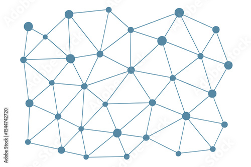 Vector network connection is depicted in the background of an illustration of vector design