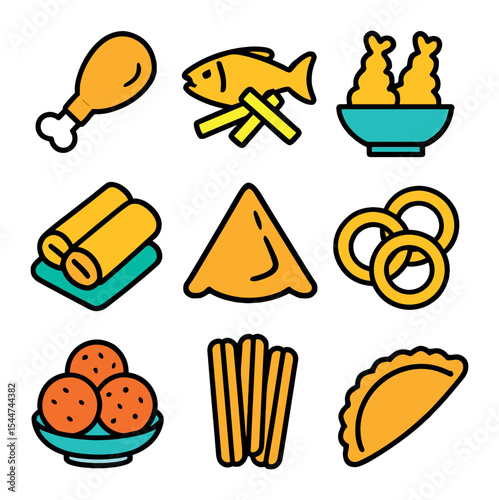 Fried Foods Icons