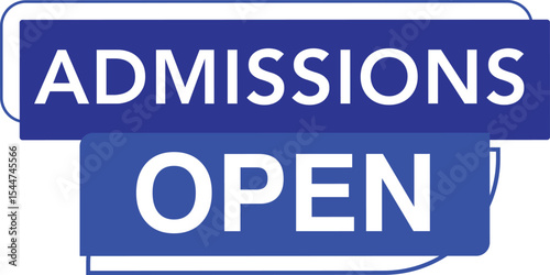 Admission open banner abstract school college coaching social media enroll now university registration