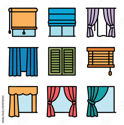 Window Treatment Icons