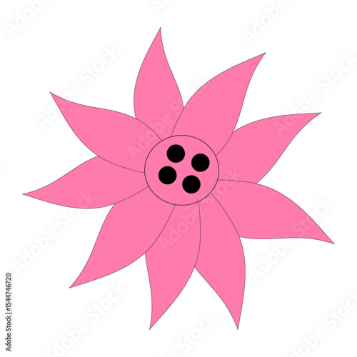 pink flower isolated on white background