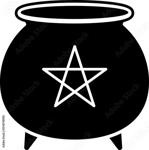 Halloween Cauldron with magic potion silhouette isolated. 
Witch Potion Cauldron vector.
witch pot of boiling potion.
Witch Poison Cauldron. 
witch's brew.
Transparent background. SVG file.
