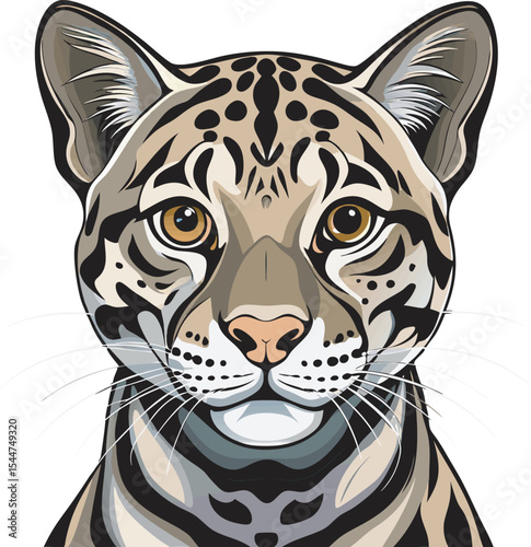 This collection of images features illustrations of leopards, some with detailed spots and whiskers, captured in poses like stalking, resting, or roaring