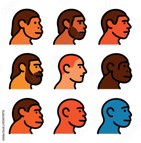 Hominin Icons Grid