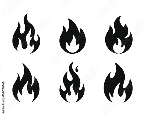 Fire flames vector illustration.	