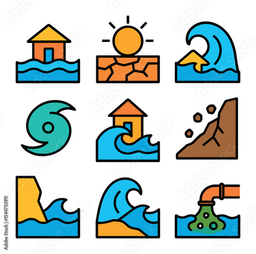 Water Disaster Icons