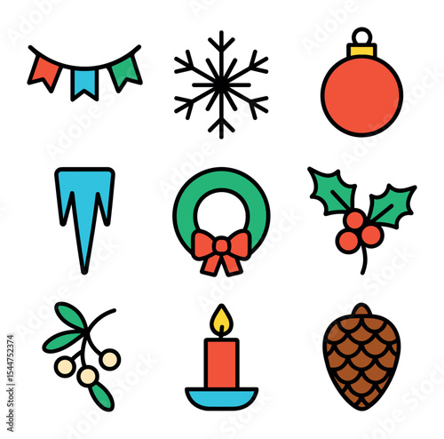 Winter Decoration Icons