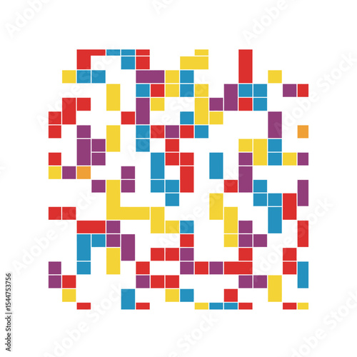 pixel mosaic vector illustration