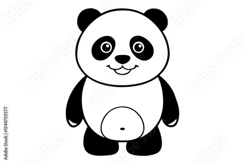 A cute panda vector illustration