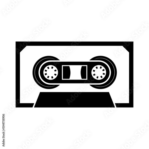 A classic audio cassette tape, a symbol of 80s and 90s music.