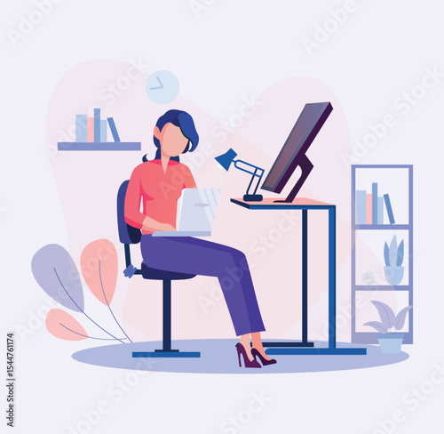 Designer Working Illustration – Creative Professional and Digital Design Process