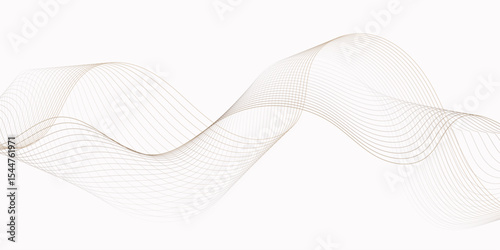 Abstract  creating a soft design wavy lines forming a delicate pattern on a clean white background.