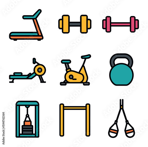 Gym Equipment Icons