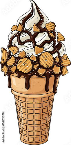 Potato Chip & Chocolate Cone