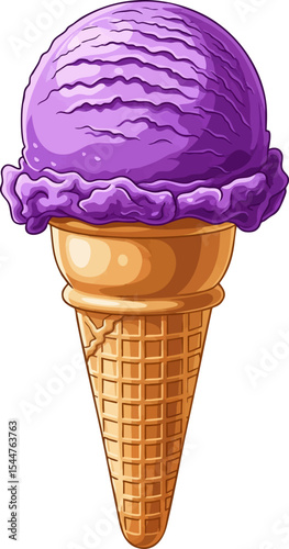 Ube (Taro) Ice Cream Cone